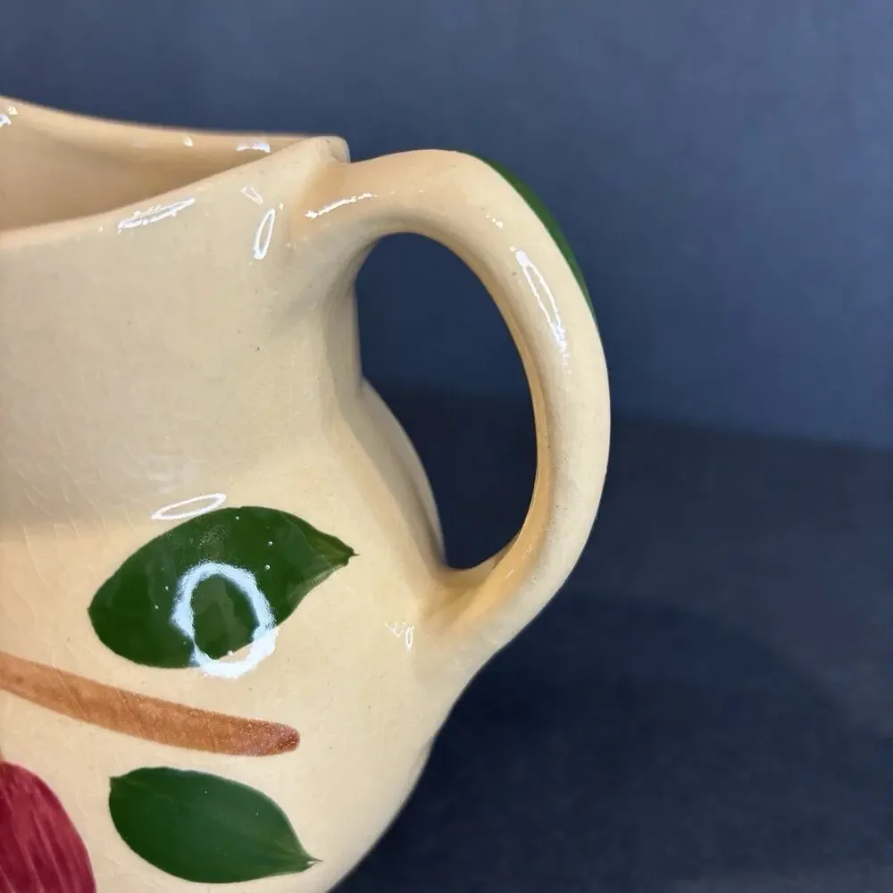 Vintage Watt Pottery #15 American Red Bud Teardrop 1 Pint Pitcher USA